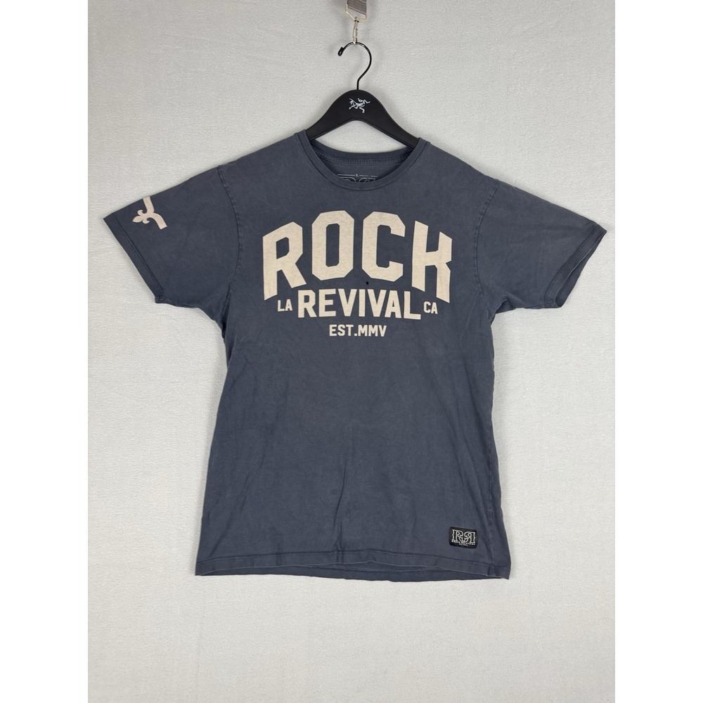 Rock Revival  Y2K  Graphic T-Shirt Short  Sleeve Logo Mens Large USA Cotton